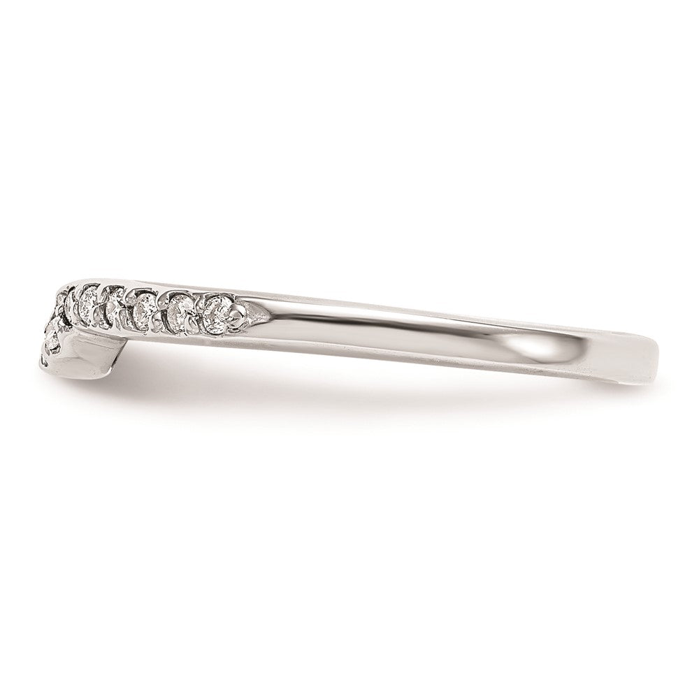 14k White Gold Real Diamond Wedding Band