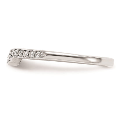 14k White Gold Real Diamond Wedding Band