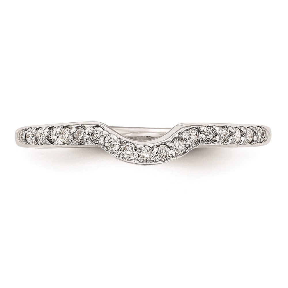 0.15ct. CZ Solid Real 14k White Gold Wedding Wedding Band Ring