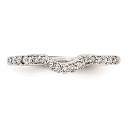 0.15ct. CZ Solid Real 14k White Gold Wedding Wedding Band Ring