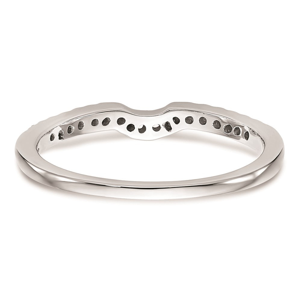 0.15ct. CZ Solid Real 14k White Gold Wedding Wedding Band Ring