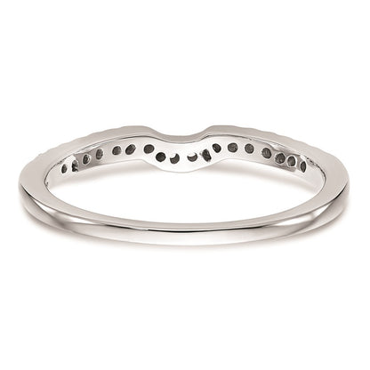 0.15ct. CZ Solid Real 14k White Gold Wedding Wedding Band Ring