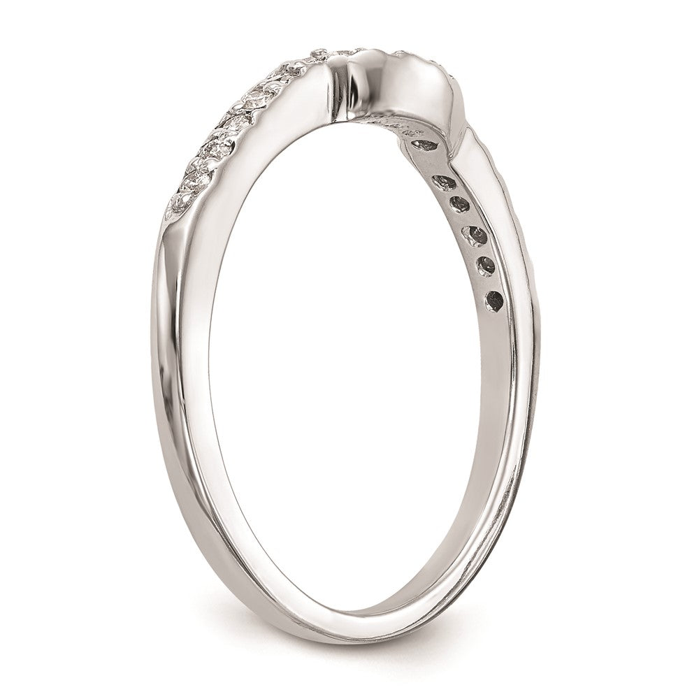 14k White Gold Real Diamond Wedding Band