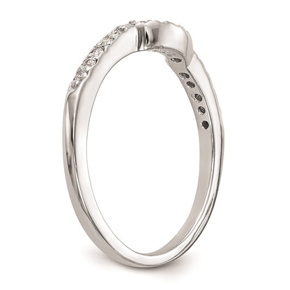 0.15ct. CZ Solid Real 14k White Gold Wedding Wedding Band Ring