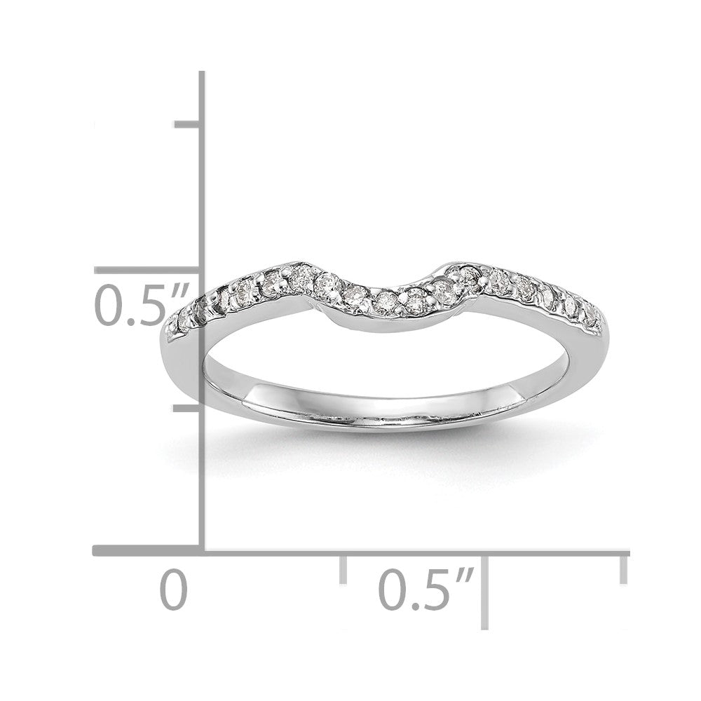 14k White Gold Real Diamond Wedding Band