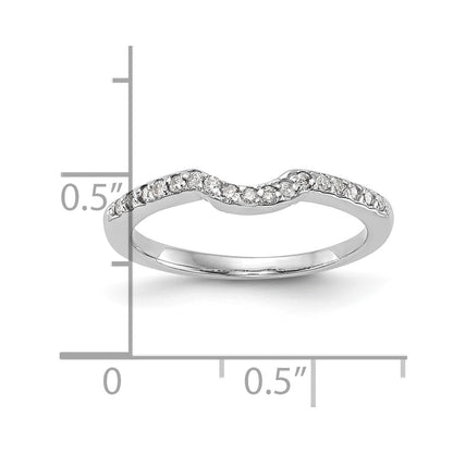 0.15ct. CZ Solid Real 14k White Gold Wedding Wedding Band Ring