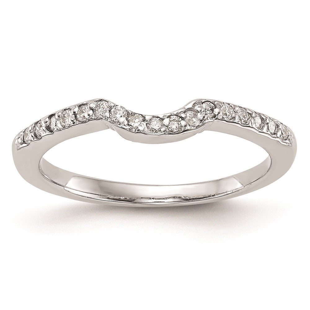 14k White Gold Real Diamond Wedding Band