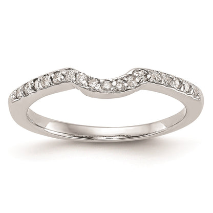 14k White Gold Real Diamond Wedding Band