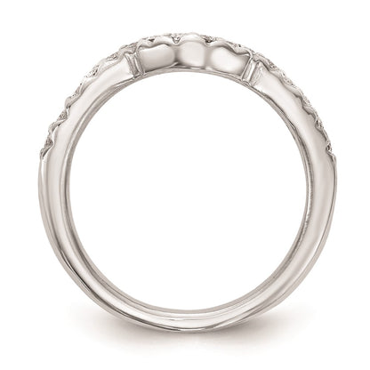 14k White Gold Real Diamond Wedding Band