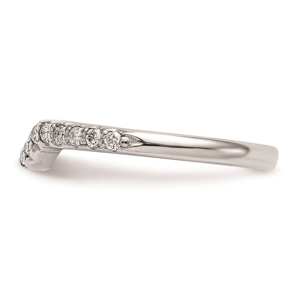 14k White Gold Real Diamond Wedding Band
