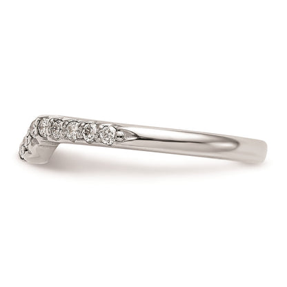 0.24ct. CZ Solid Real 14k White Gold Wedding Wedding Band Ring
