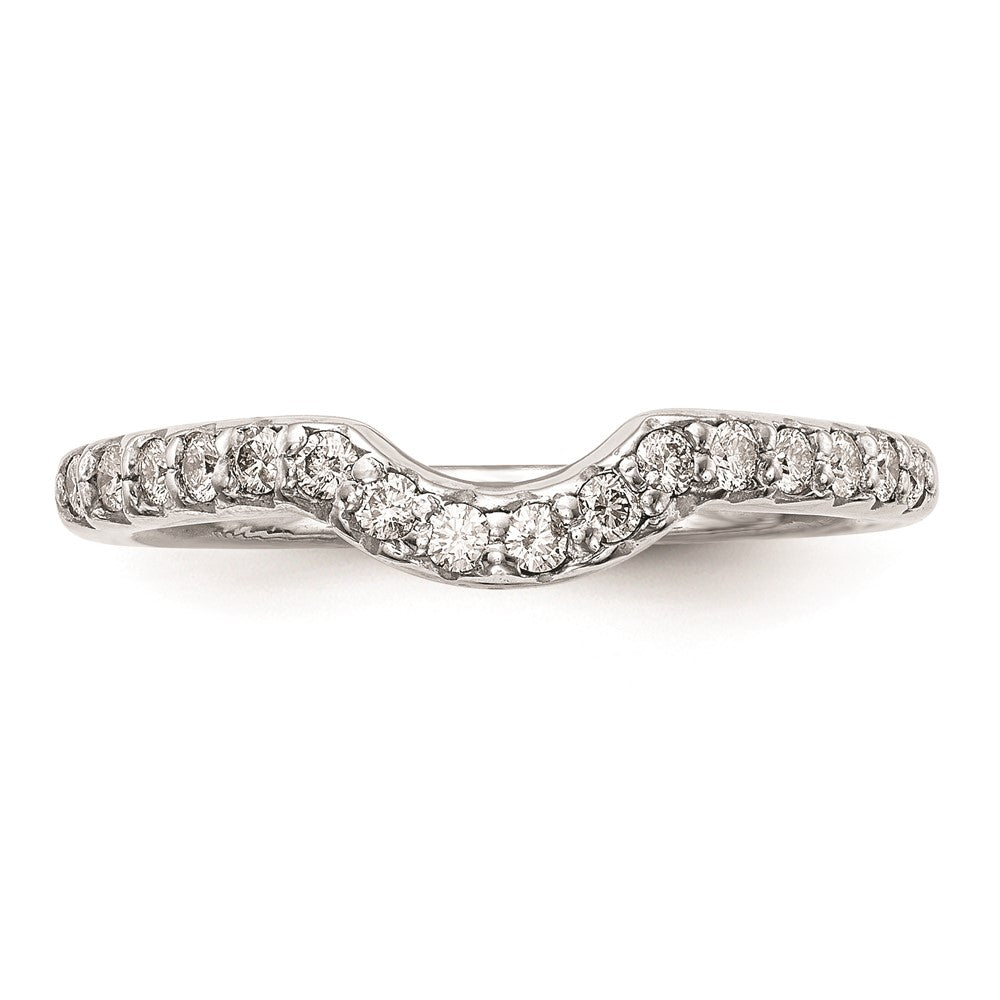 14k White Gold Real Diamond Wedding Band