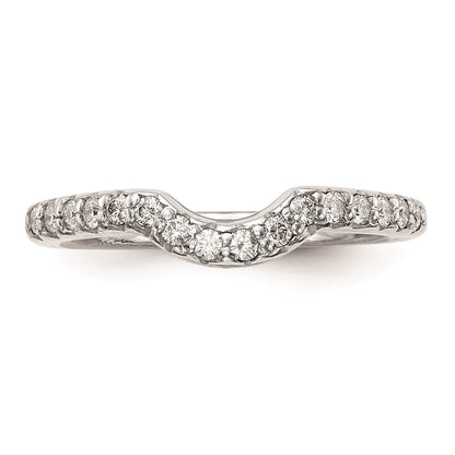 0.24ct. CZ Solid Real 14k White Gold Wedding Wedding Band Ring