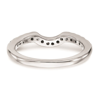 14k White Gold Real Diamond Wedding Band