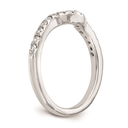 14k White Gold Real Diamond Wedding Band