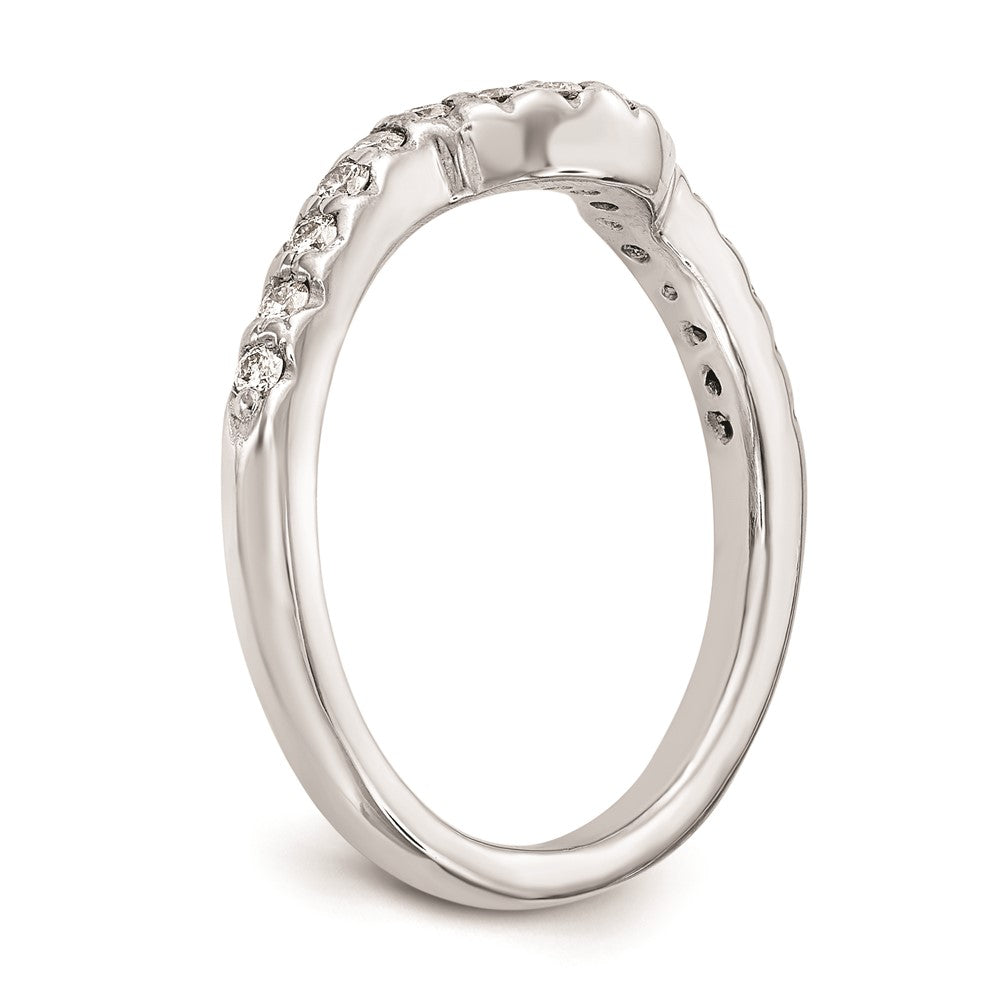 0.24ct. CZ Solid Real 14k White Gold Wedding Wedding Band Ring