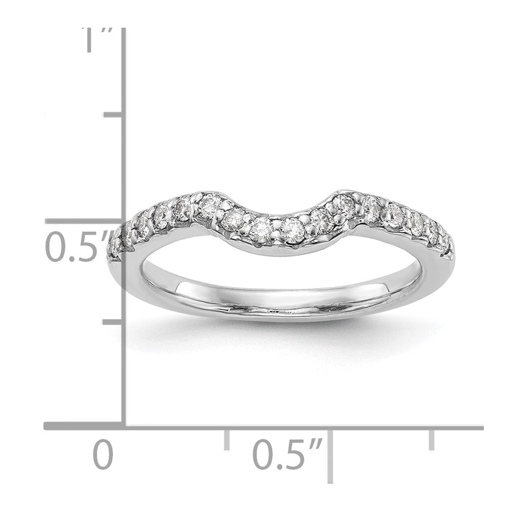 14k White Gold Real Diamond Wedding Band