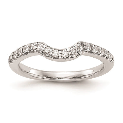 14k White Gold Real Diamond Wedding Band
