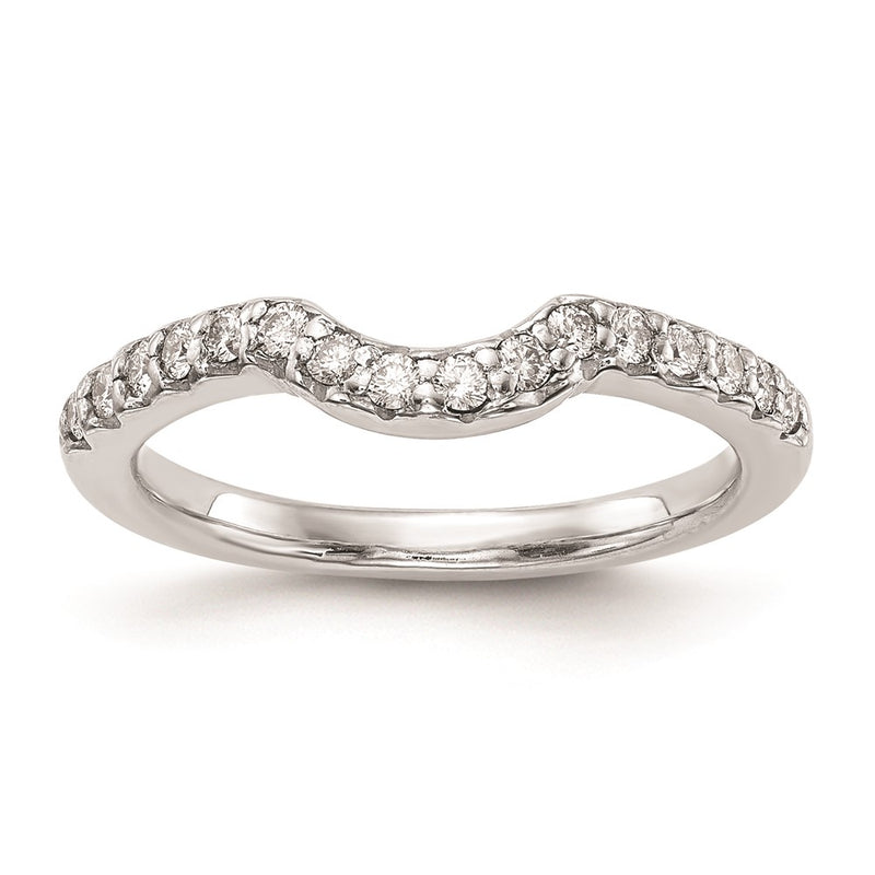 14k White Gold Real Diamond Wedding Band