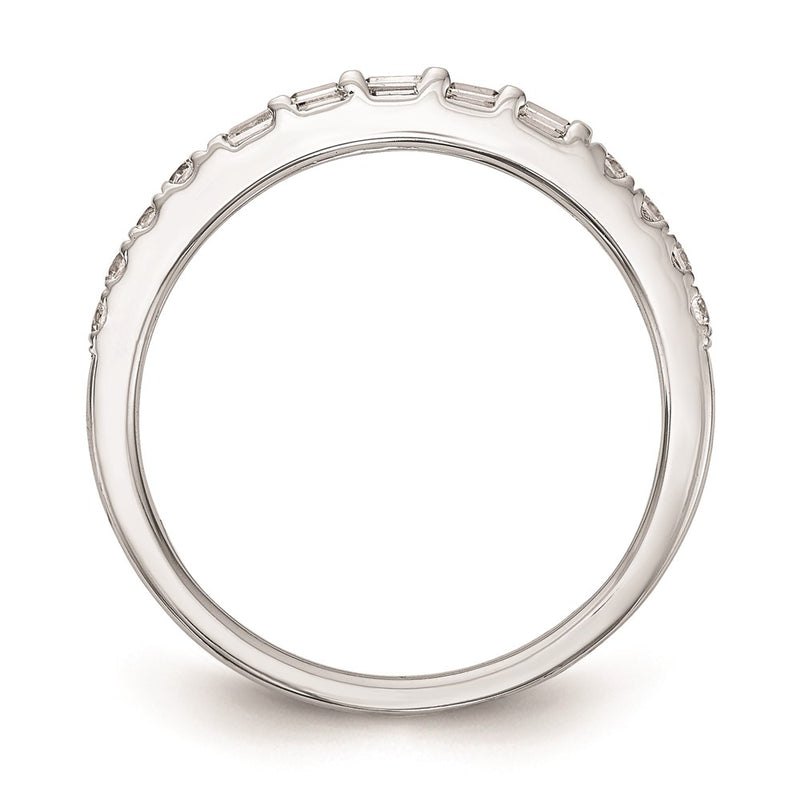 14k White Gold Real Diamond Wedding Band