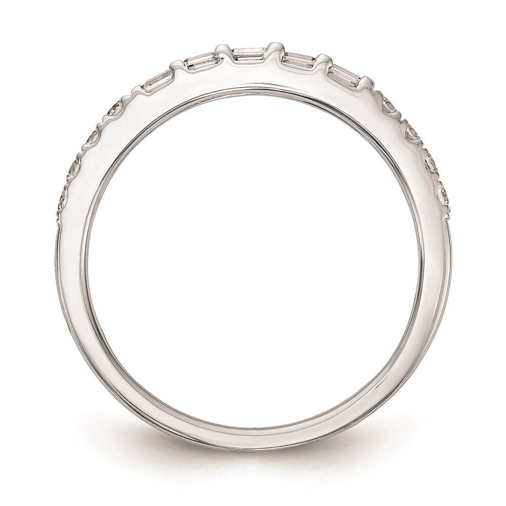 0.23ct. CZ Solid Real 14k White Gold Wedding Wedding Band Ring