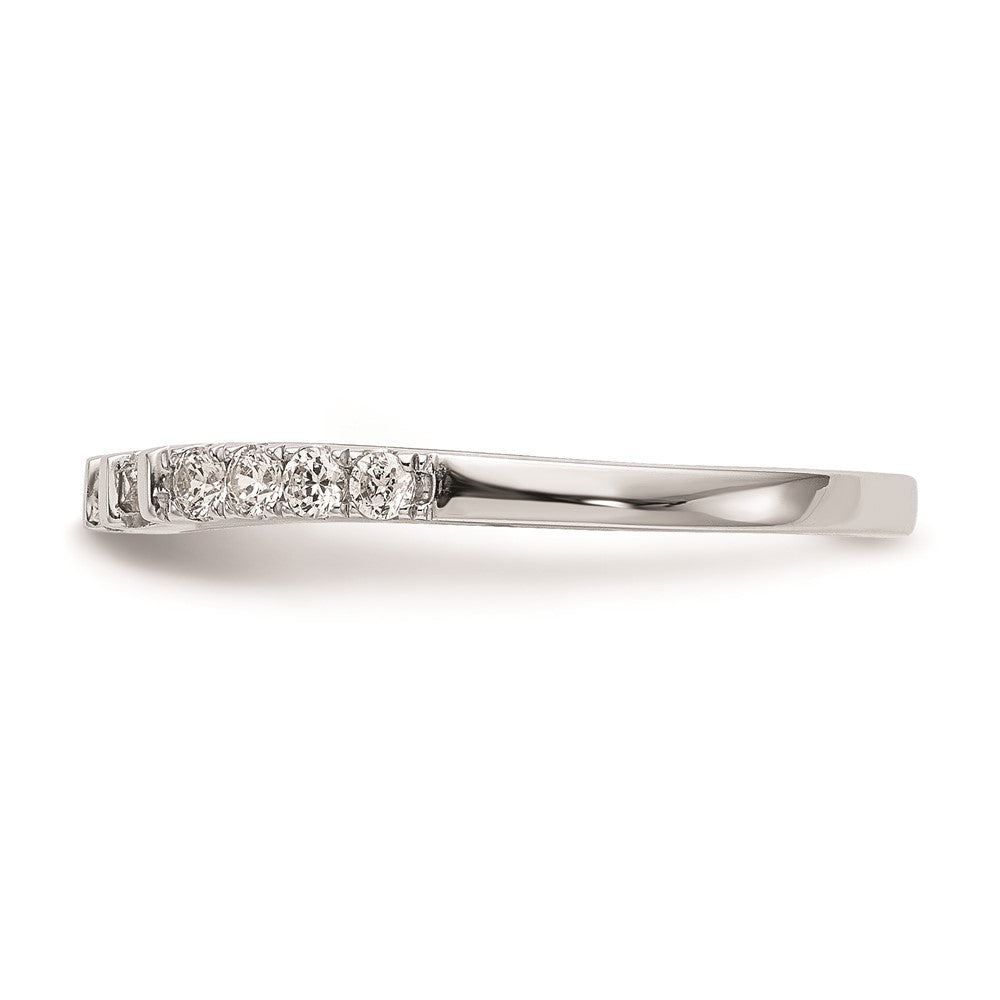 0.23ct. CZ Solid Real 14k White Gold Wedding Wedding Band Ring