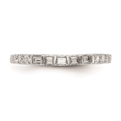 14k White Gold Real Diamond Wedding Band