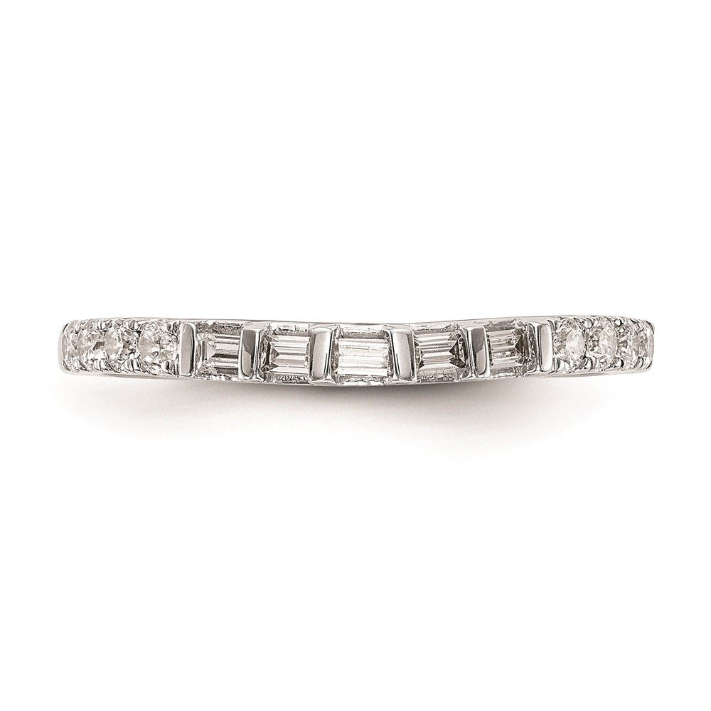 0.23ct. CZ Solid Real 14k White Gold Wedding Wedding Band Ring