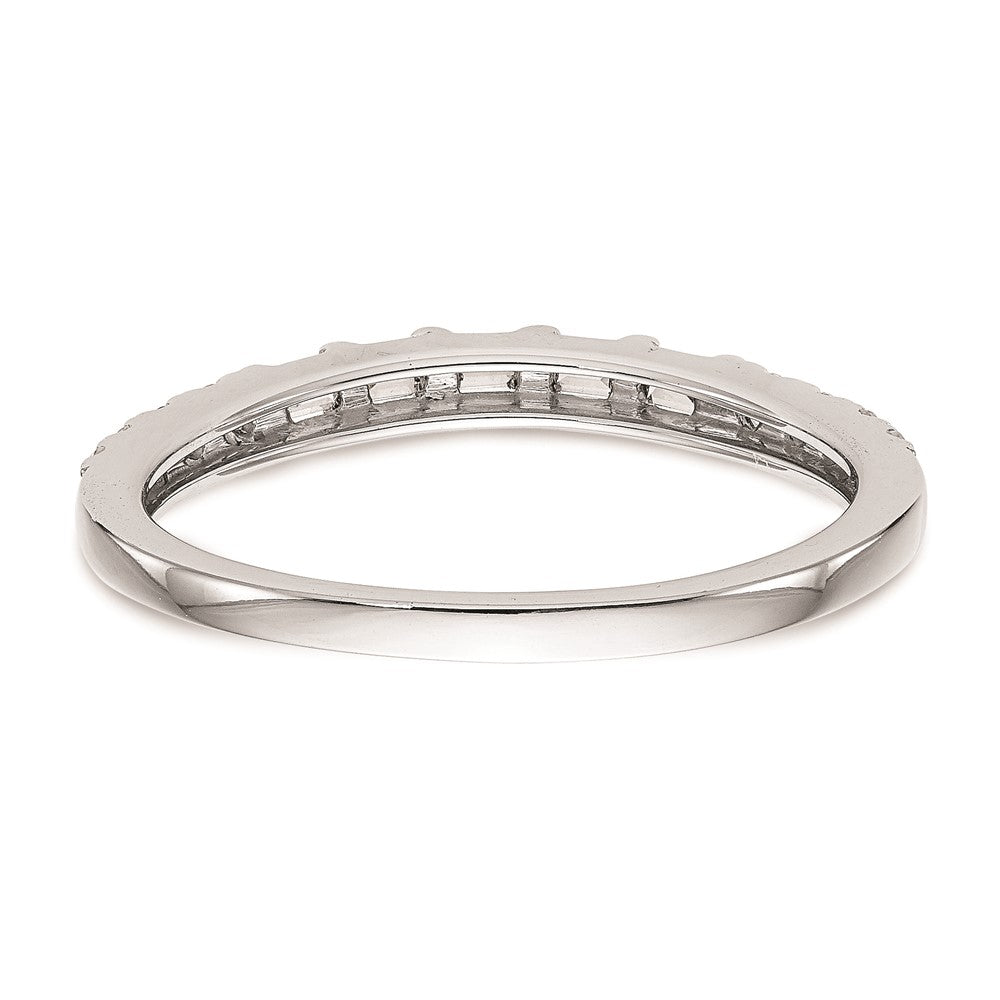 14k White Gold Real Diamond Wedding Band