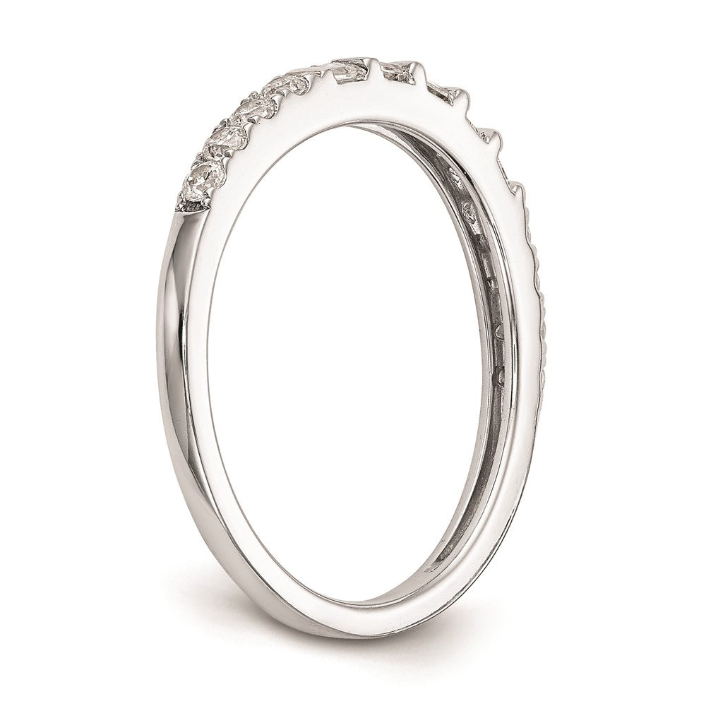 14k White Gold Real Diamond Wedding Band