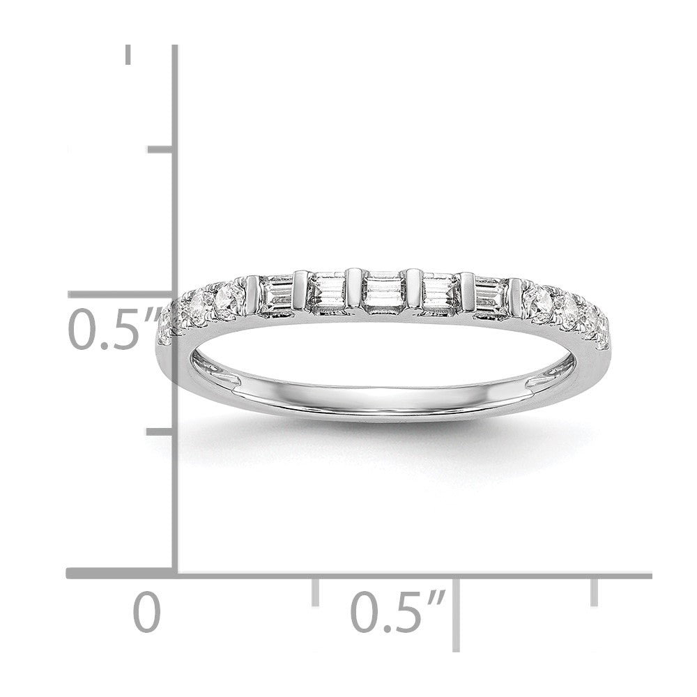 14k White Gold Real Diamond Wedding Band