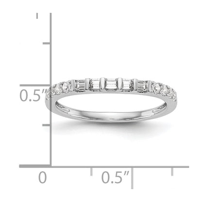 14k White Gold Real Diamond Wedding Band