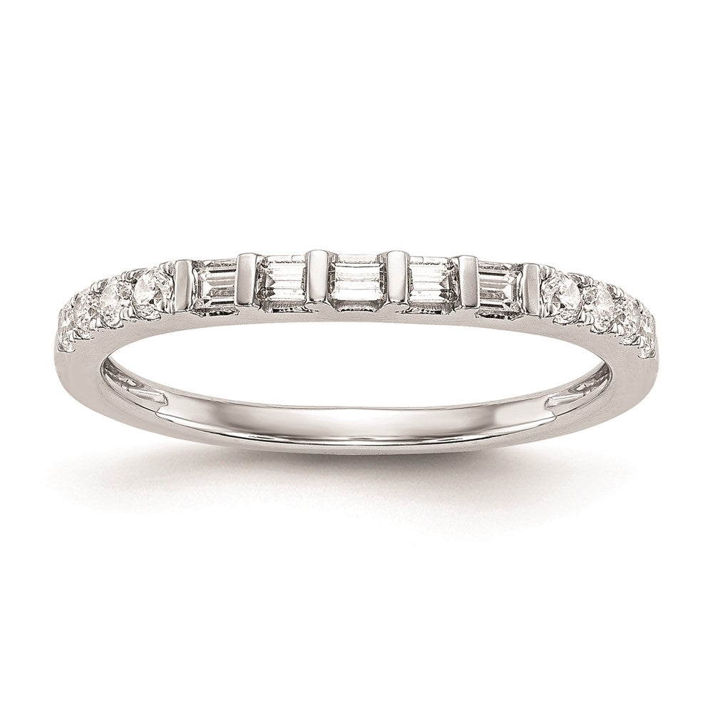 14k White Gold Real Diamond Wedding Band