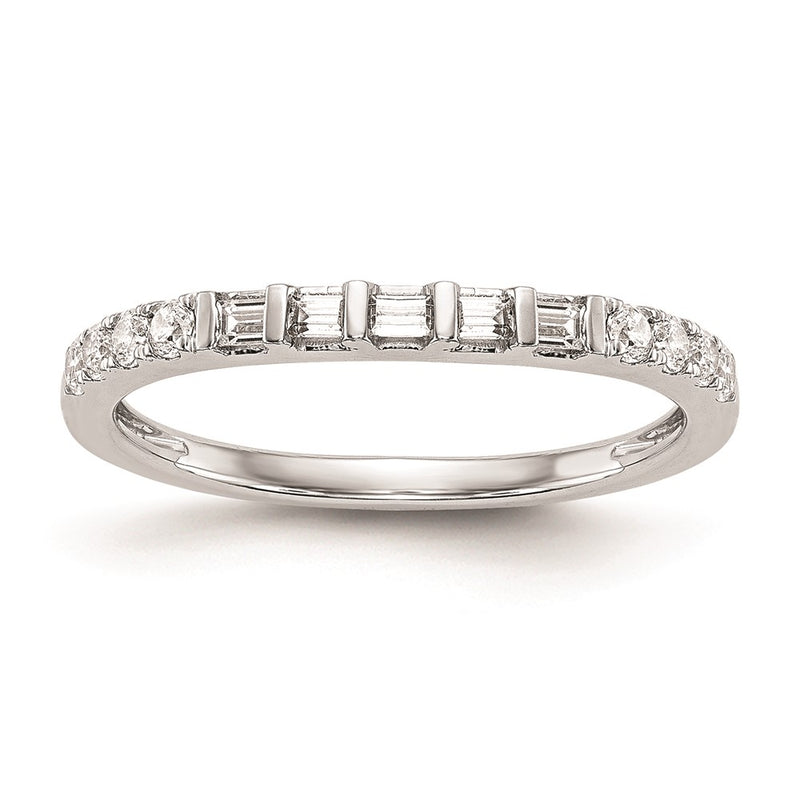 14k White Gold Real Diamond Wedding Band