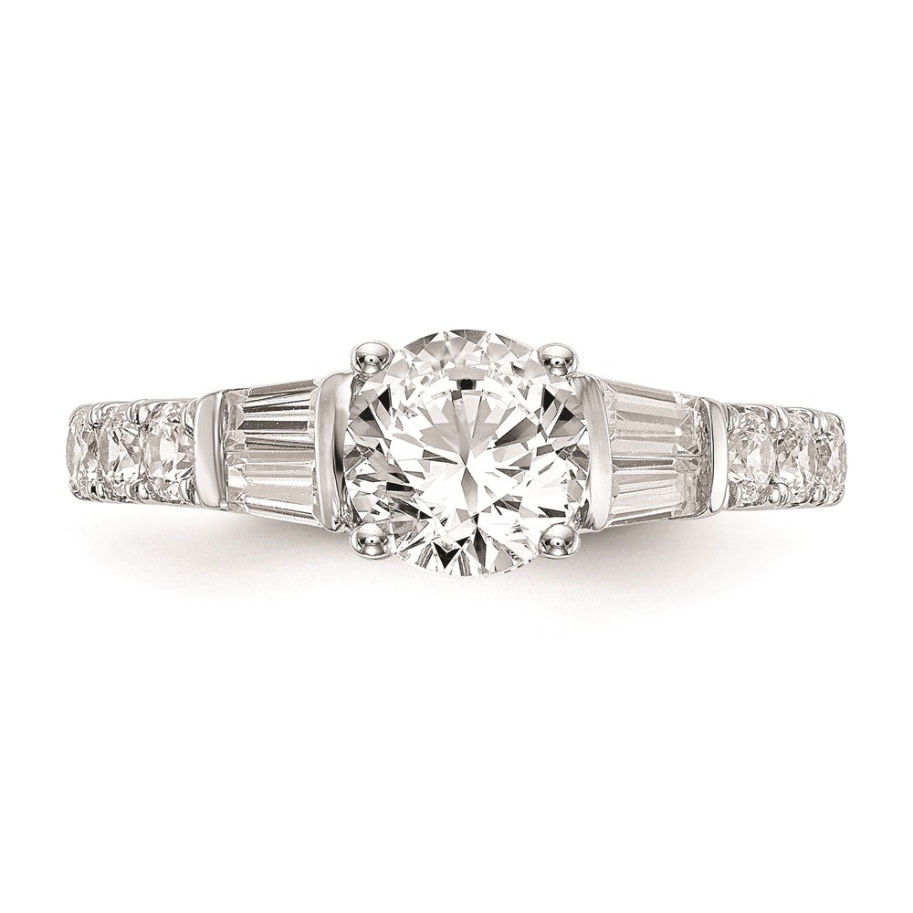 1.00ct. CZ Solid Real 14K White Gold Engagement Ring