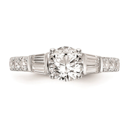 1.00ct. CZ Solid Real 14K White Gold Engagement Ring