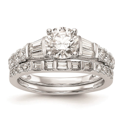 1.00ct. CZ Solid Real 14K White Gold Engagement Ring