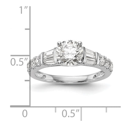 1.00ct. CZ Solid Real 14K White Gold Engagement Ring