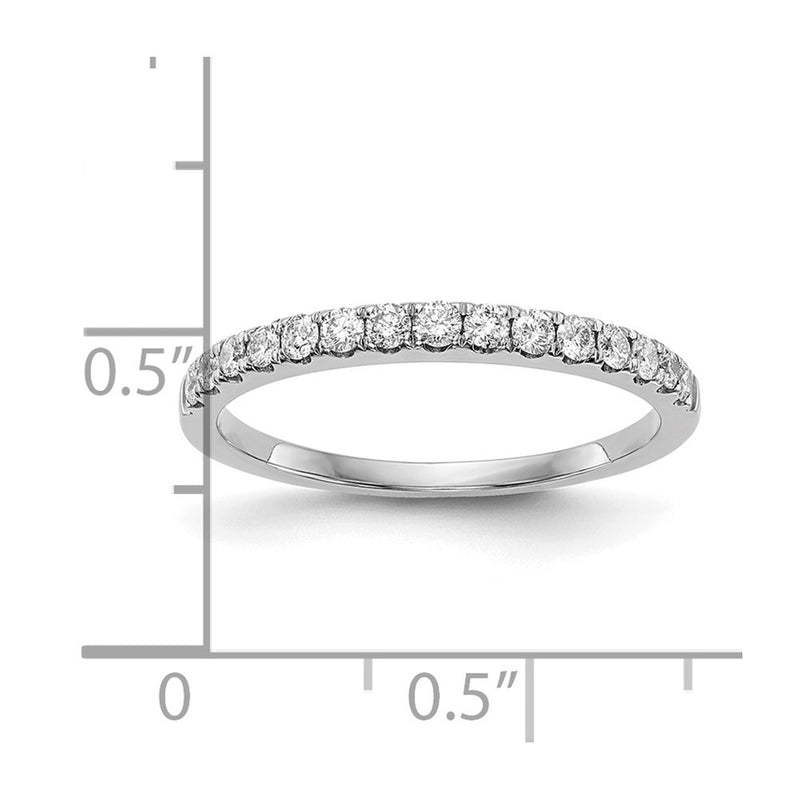14k White Gold Real Diamond Wedding Band