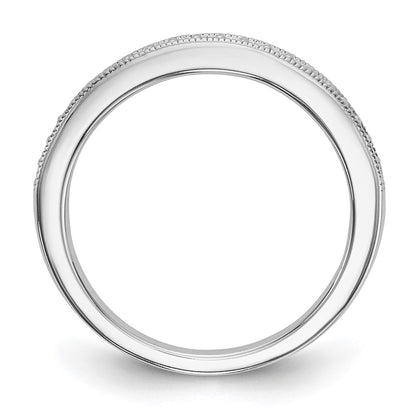 14k White Gold Real Diamond Wedding Band