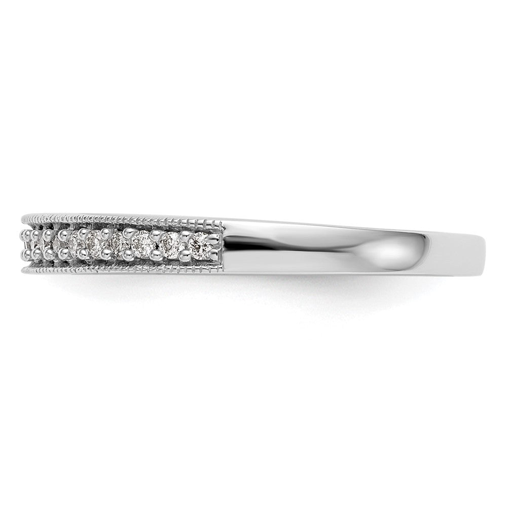 14k White Gold Real Diamond Wedding Band