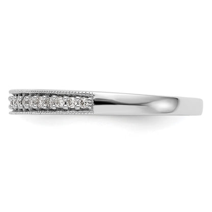 14k White Gold Real Diamond Wedding Band