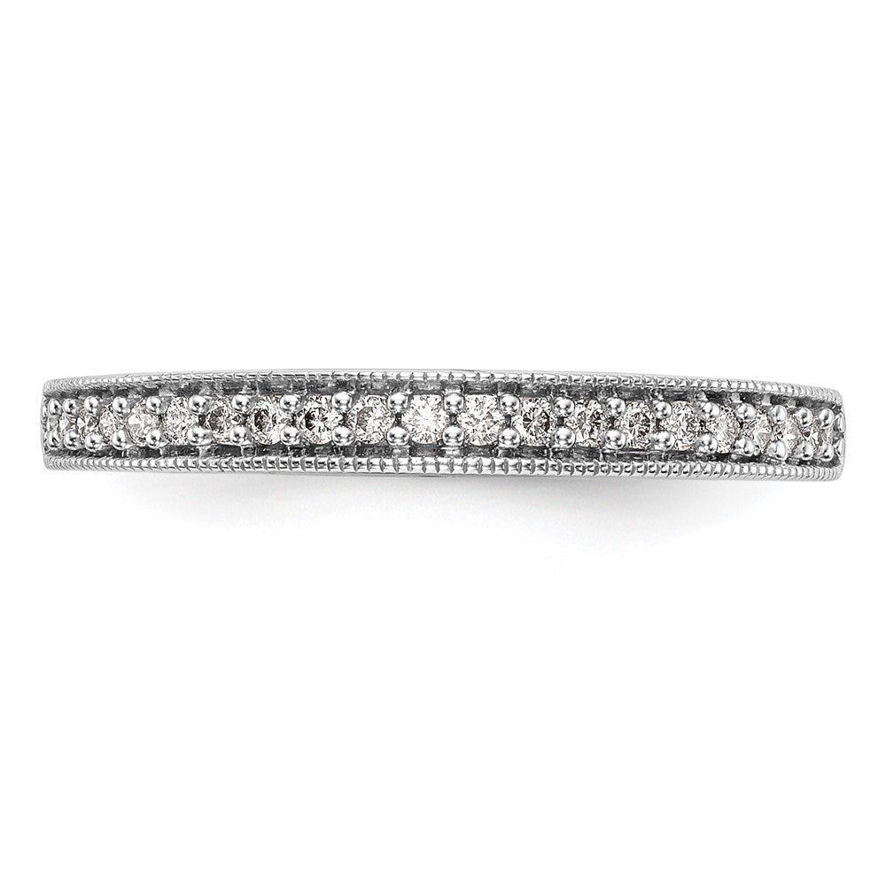14k White Gold Real Diamond Wedding Band