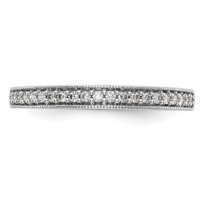 14k White Gold Real Diamond Wedding Band