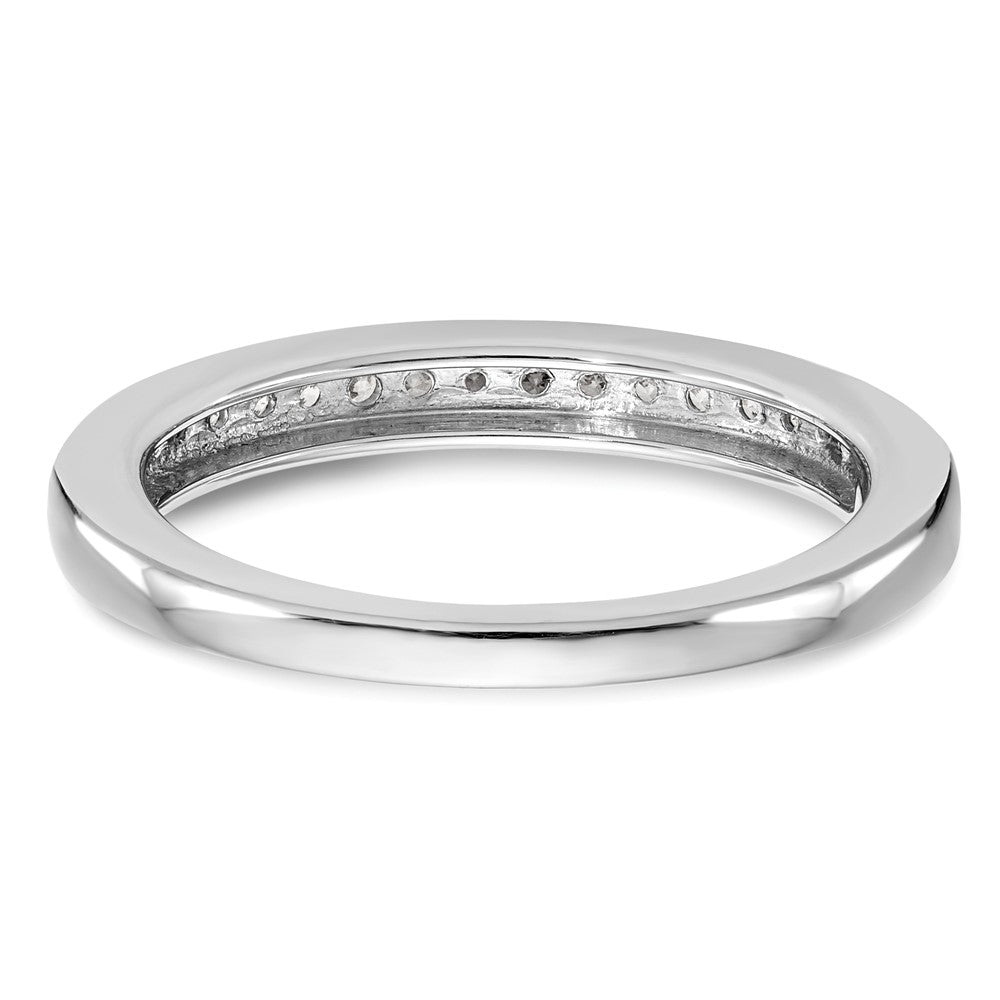 0.20ct. CZ Solid Real 14k White Gold Wedding Wedding Band Ring