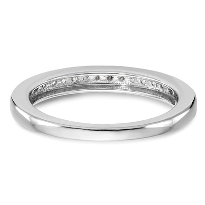 14k White Gold Real Diamond Wedding Band