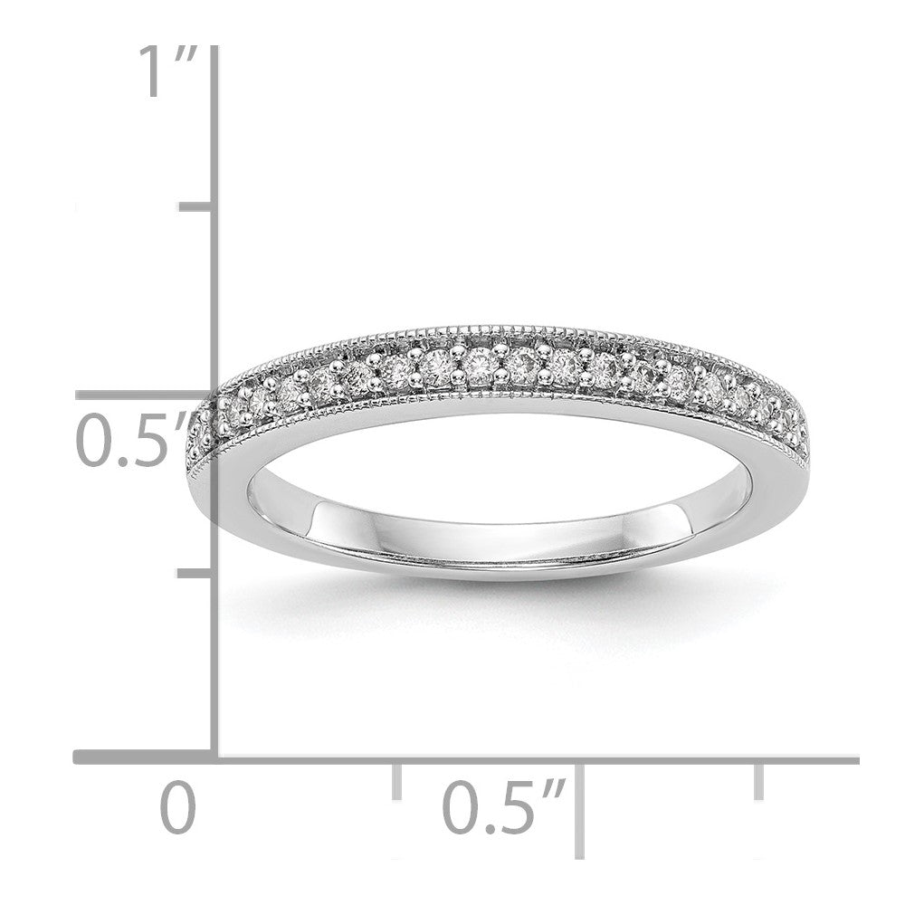 14k White Gold Real Diamond Wedding Band