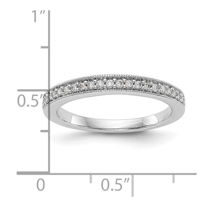 14k White Gold Real Diamond Wedding Band