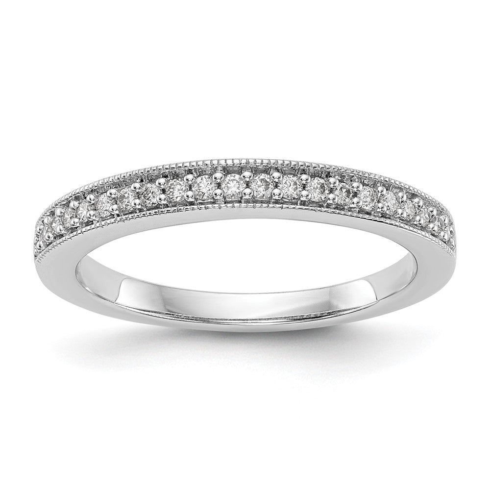 0.20ct. CZ Solid Real 14k White Gold Wedding Wedding Band Ring