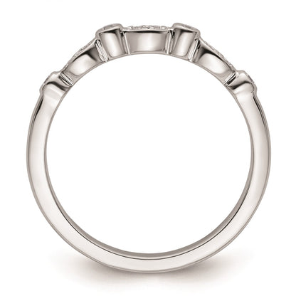 14k White Gold Real Diamond Wedding Band